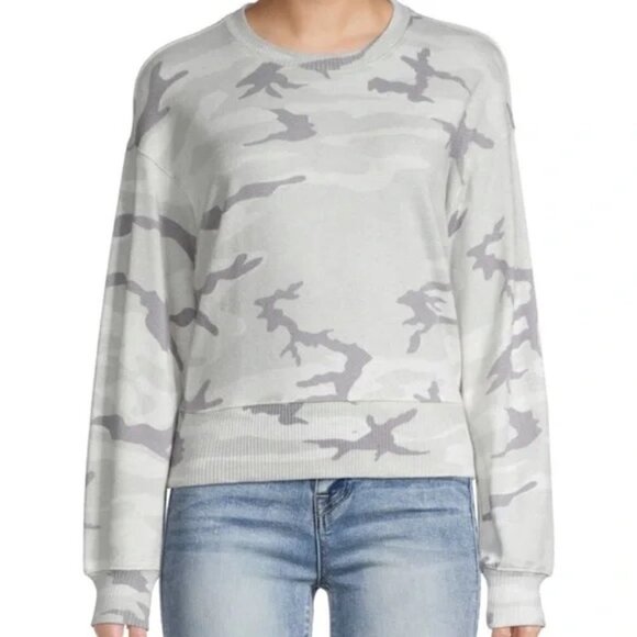 Rails Ramona Stone Camo Cream Pullover Oversized Sweatshirt XS - Picture 1 of 11